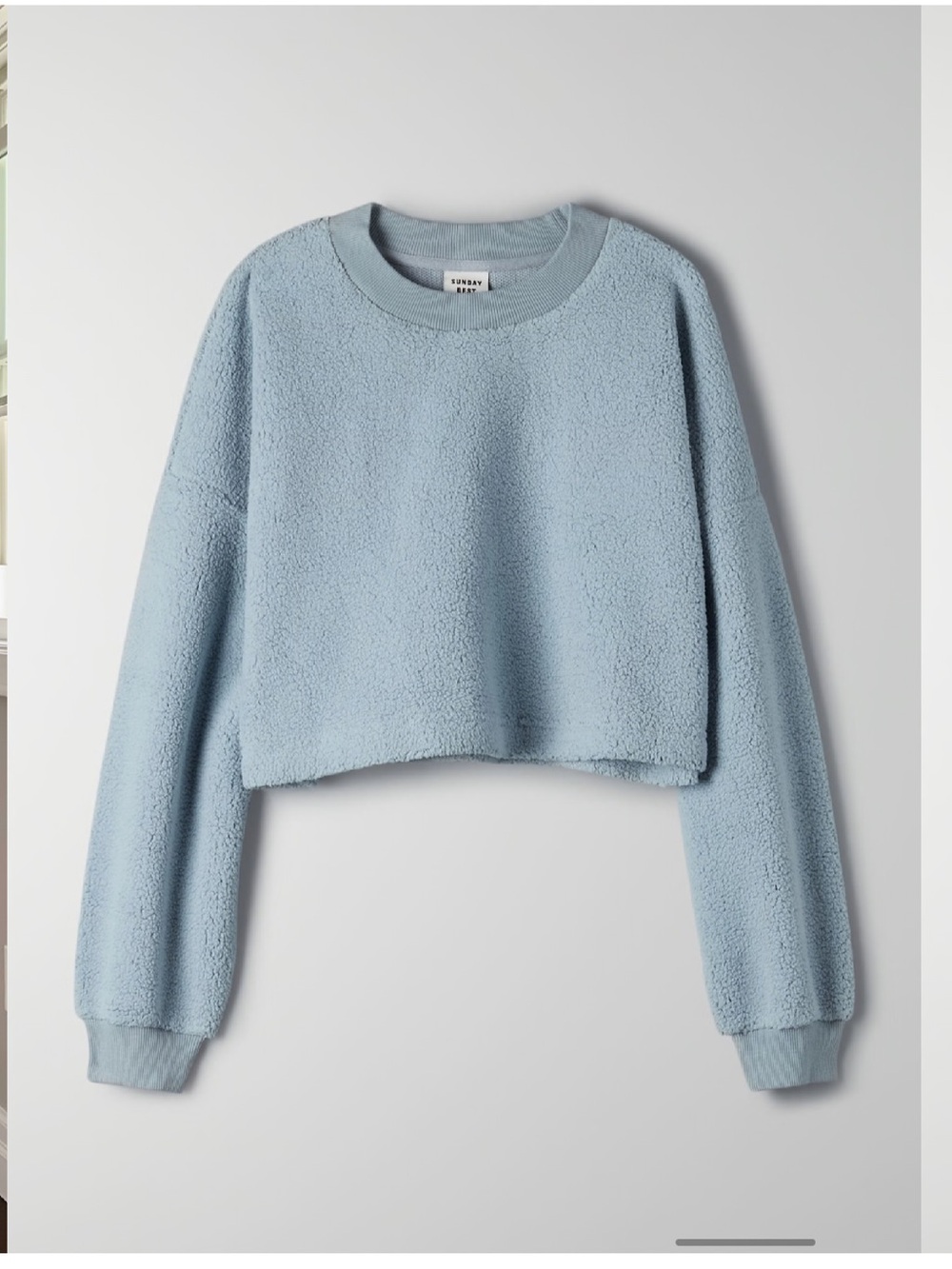 Sunday Best Lupa Sweater Tan Cropped Fleece Sweatshirt